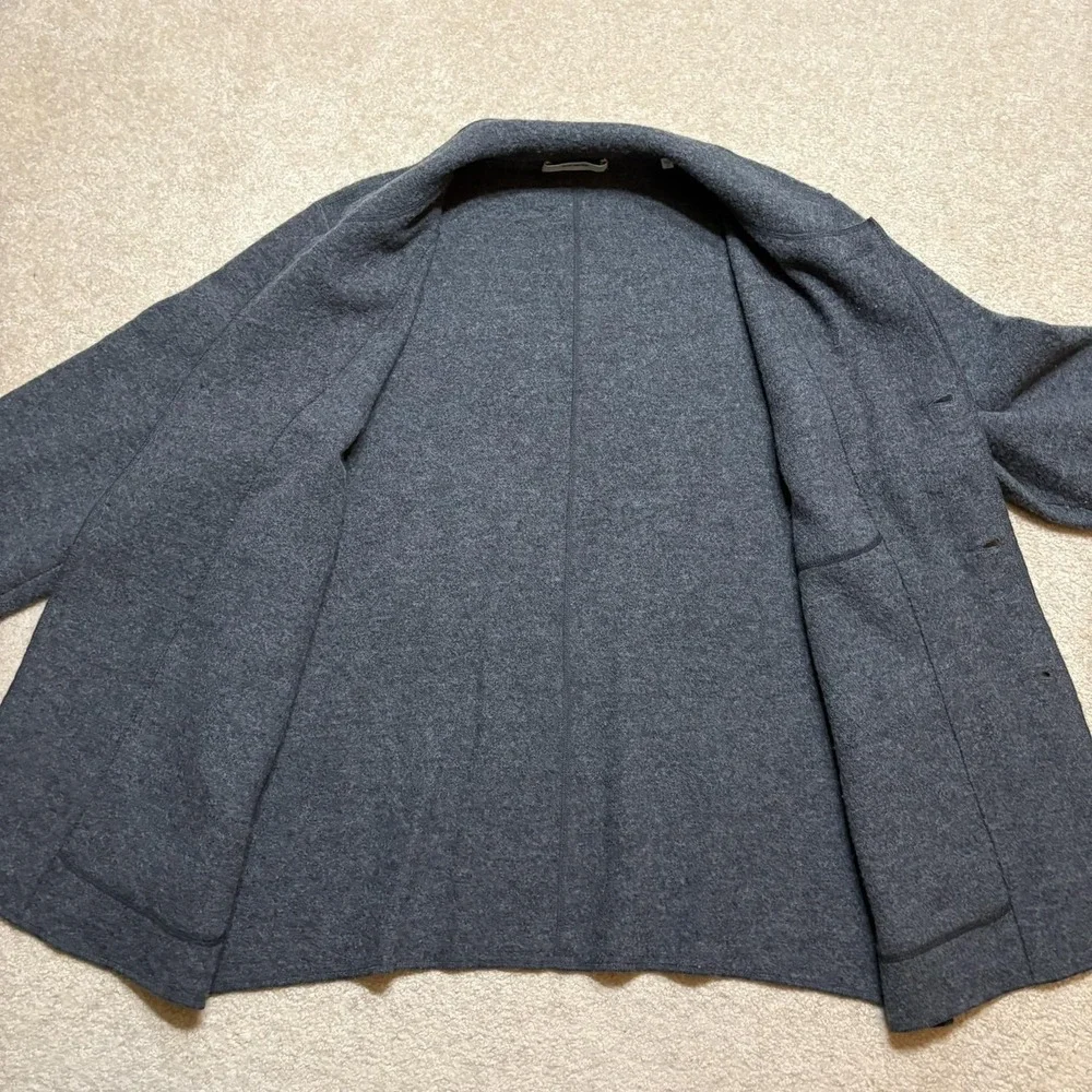 Buck Mason Felted Chore Coat Blazer Mens 2XL Gray Wool Knit Unstructured Jacket